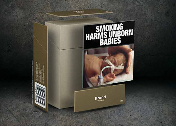 An example of plain packaging. WHO/WEI XIAOHAO/CHINA DAILY