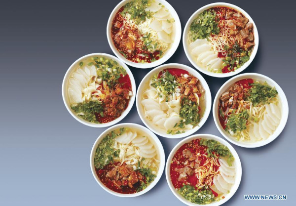 The Lanzhou Lamian can be served with noodle of different width depends on the customers' preference. (Xinhua/)