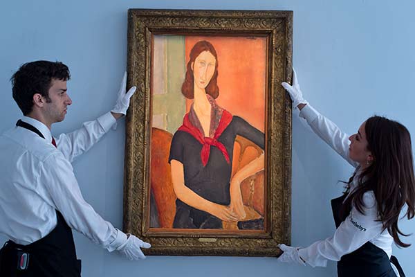 Jeanne Hbuterne (au foulard), by Amedeo Modigliani (Photo provided to China Daily)