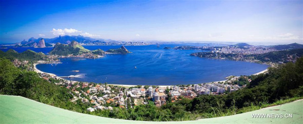 This file photo shows the view of Guanabara Bay, in Rio de Janeiro, Brazil on April 28, 2015. The Rio 2016 Olympic Games will be held from August 5 to 21. (Photo/Xinhua)