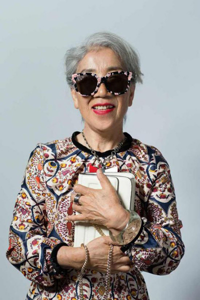 Liang Xide, 80, poses for an undated fashion photo in Shenyang, capital of Northeast China's Liaoning province. (Photo/People's Daily Online)