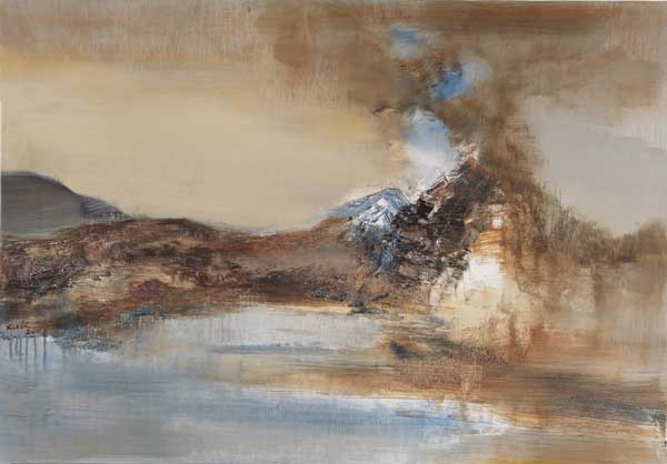 A painting by Xu Li at the exhibition. Provided to China Daily