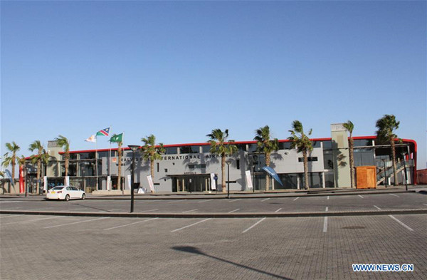 Photo taken on July 22, 2016 shows the new terminal building of the Walvis Bay International Airport in Walvis Bay, Namibia. Built by Chinese construction company New Era Investments, the new terminal building of the Walvis Bay International Airport was inaugurated on Friday. (Xinhua/Wu Changwei)