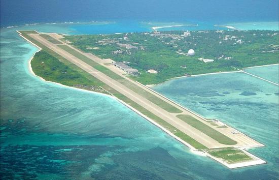 An aerial photo shows the Yongxiang Island, the largest of the Xisha Island in the South China Sea. (File photo/Chinanews.com)