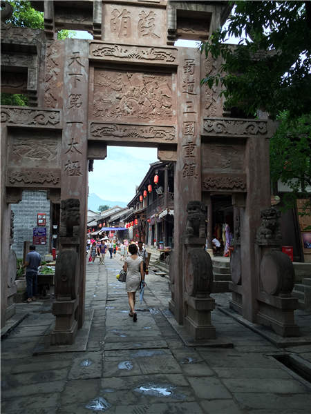 A street of the well-preserved Zhaohua ancient town in Guangyuan.