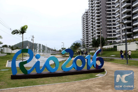 Photo taken on June 23, 2016 shows the Rio 2016 olympic village in Rio de Janeiro, Brazil. Rio 2016 unveiled athletes' village to mark Olympic Day on Thursday. (Xinhua/Li Ming)