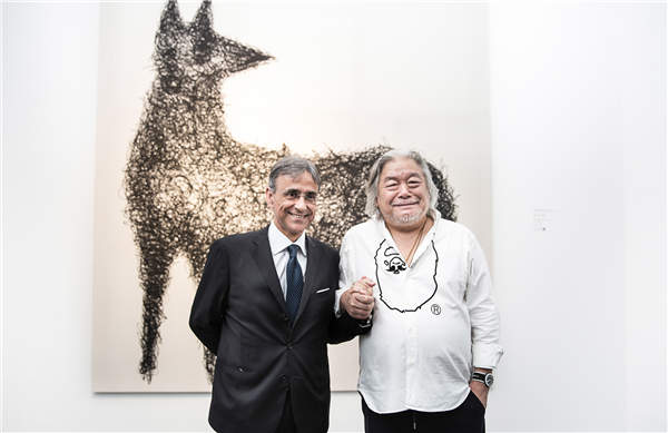 Art collector George Wong and Italian ambassador to China Ettore Francesco Sequi.