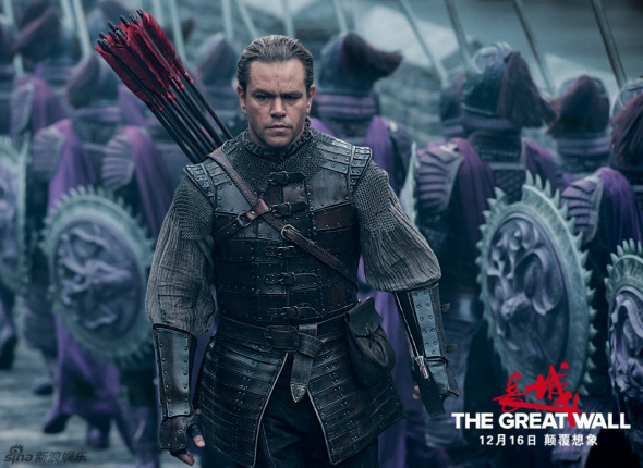 A still photo of the movie The Great Wall  co-produced by Hollywood and Chinese groups.