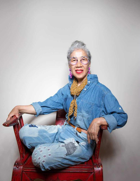 Liang Xide, 80, poses for an undated fashion photo in Shenyang, capital of Northeast China's Liaoning province. (Photo/People's Daily Online)