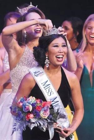Arianna Quan, 23, was crowned the winner of the 2016 Miss Michigan competition on June 18. (Photo/Xinhua)