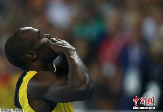 Usain Bolt (JAM) of Jamaica reacts after men's 100m semifinals at Rio Olympics. (Photo/Agencies)