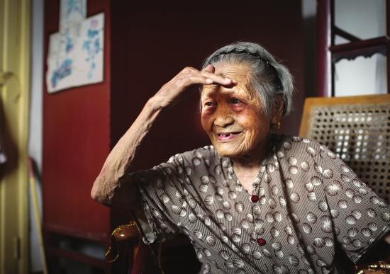 109-year-old WWII veteran Zhou Xiulian. (Photo/hunan.voc.com.cn)