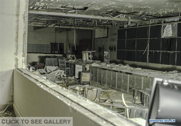 Photo taken on Aug. 12, 2016 shows the explosion site at a power plant in Dangyang, central China's Hubei Province. A preliminary investigation has shown that the explosion which killed 21 on Thursday in central China's Hubei Province was caused by a broken pipe, local authorities said. A high-pressure steam pipe exploded at Madian Gangue Power Generation Co. Ltd. in Dangyang City around 3:20 p.m. At least 21 people were killed and five others injured. Three of the injured are in a critical condition. (Xinhua/Xiao Yijiu)