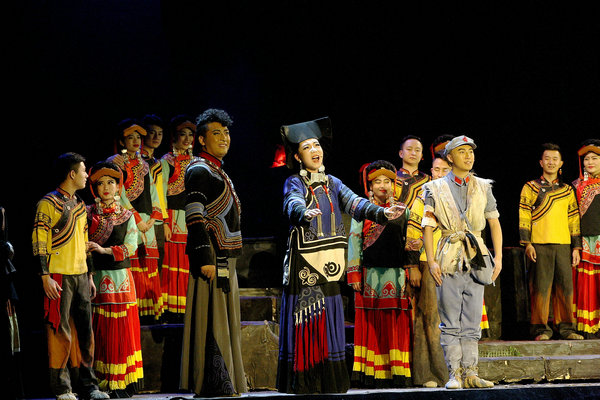 The Yi ethnic opera Yi Hong will be staged in Beijing on August 17 and 18 at Tianqiao Performing Arts Center. (Photo provided to chinadaily.com.cn)
