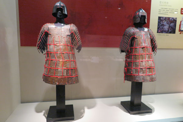 Armors more than 2,000 years old will open to visitors in the Jinsha Site Museum in Chengdu, Sichuan province from August 20 to October 31. (Photo by Huang Zhiling/chinadaily.com.cn) Armors more than 2,000 years old will open to visitors in the Jinsha Site Museum in Chengdu, Sichuan province from August 20 to October 31. (Photo by Huang Zhiling/chinadaily.com.cn)