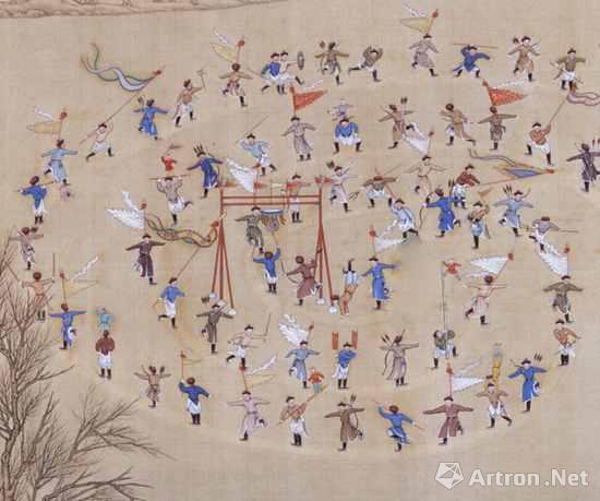 A Qing Dynasty painting by Zhang Weibang and Yao Wenhan portrays bingxi, collected by the Palace Museum (Photo/Artron.net)