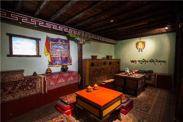 A Tibetan-style showroom in the China National Tea Museum.