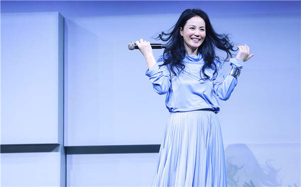 Faye Wong talks about upcoming concert in December at a news conference in Beijing, Sept 9, 2016. (Photo provided to China Daily)