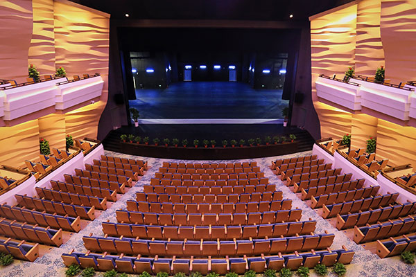 A theater with more than 1,000 seats is the core of the center.(Photo provided to China Daily)