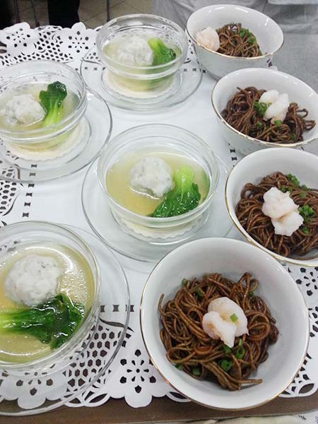 A feast of specialties from his hometown that took Zhang Hui hours to prepare.