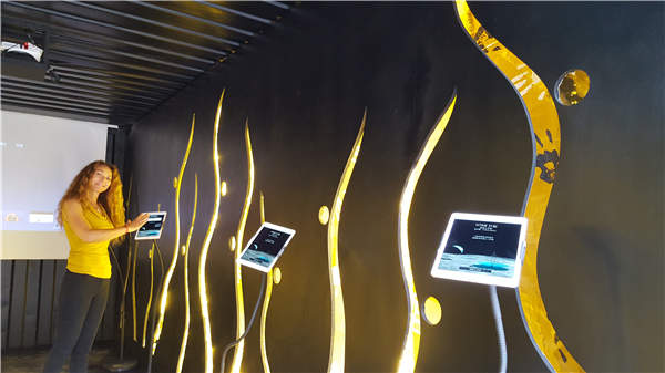 An art exhibition in containers featuring Chinese and French artists. (Photo provided to China Daily)