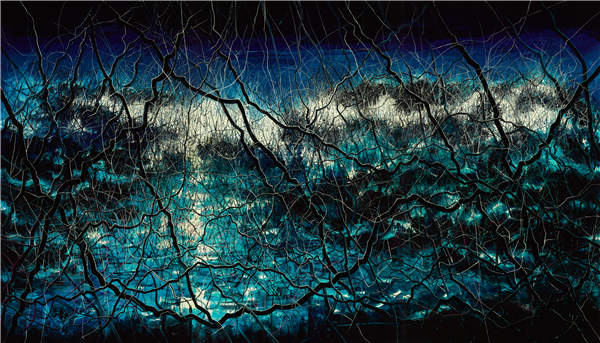 Blue, oil on canvas by Zeng Fanzhi. Photos provided to China Daily
