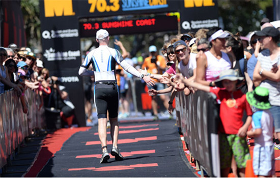 IRONMAN 70.3 triathlon series will be held in two Chinese cities for the first time this year. (photo provided to China Daily)