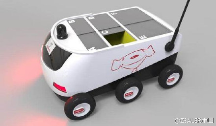 A driverless delivery vehicle launched by JD.com. (Photo from Sina Weibo) A driverless delivery vehicle launched by JD.com. (Photo from Sina Weibo)