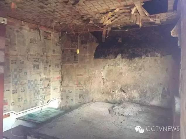 The house of Yang Gailan in a small village in northwest China's Gansu province. (Photo/CCTV)