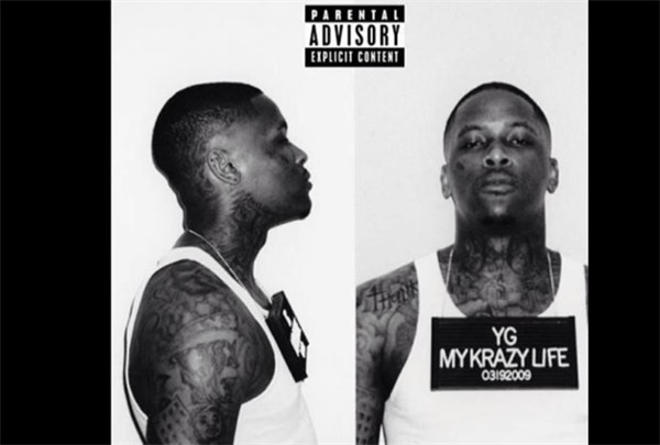 A screenshot of hip hop artist YG's 2014 album My Krazy life.