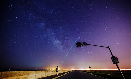 A photograph of the starry night that stargazer Peng Zhenhui saw from the southeastern end of Shanghai Photo: Courtesy of Peng Zhenhui