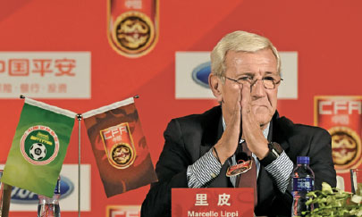 Marcello Lippi faces a tough task to help the Chinese national soccer team qualify for 2018 World Cup. Wei Xiaohao / China Daily