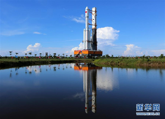 The rocket, Long March 7, is launched from the Wenchang Satellite Launch Center in Hainan, China, on June 25, 2016 (Photo/Xinhua)
