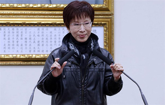 Hung Hsiu-chu attends a press conference in Taipei, March 26, 2016. (Photo/Xinhua)