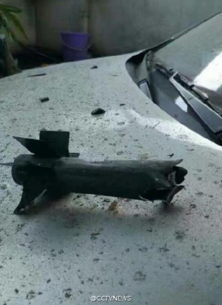 Stray bullets were seen falling into Chinese territory after Heavy clashes between Myanmar government forces and some ethnic armed groups occurred on Sunday morning. (Photo/CCTVNews)