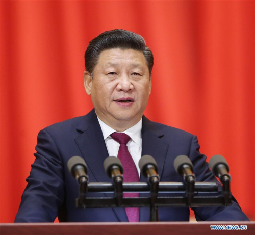 Chinese President Xi Jinping addresses the opening ceremony of the 10th Congress of the China Federation of Literary and Art Circles (CFLAC) and the ninth Congress of the Chinese Writers Association (CWA) in Beijing, capital of China, Nov. 30, 2016. (Photo: Xinhua/Yao Dawei)