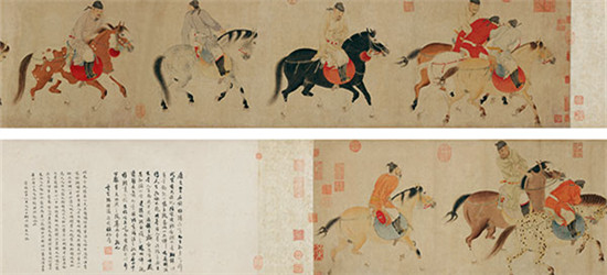 Five Drunken Kings Return on Horses, by Ren Renfa (Photo provided to China Daily)