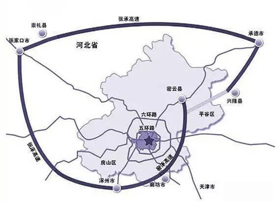 A map illustrating the seventh ring road of Beijing. (Photo/Web)