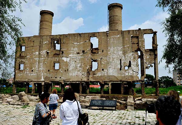 The ruins of the site of Unit 731 in Pingfang, Harbin. WANG JIANWEI/CHINA DAILY