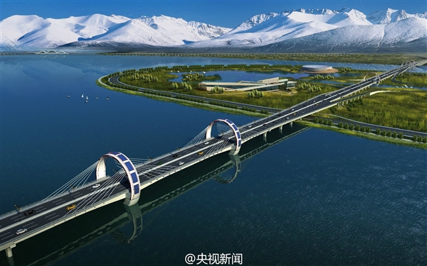 An illustration of the newly built ring road in Lhasa, capital city of Tibet autonomous region. (Photo/CCTV)