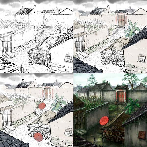 From designing and sketching to painting and the finishing touches, a single scene is finally complete. (Photo provided to chinadaily.com.cn)