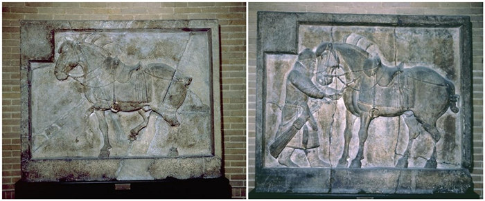 (Photos of the two horse relief scupltures at Penn Museum. (Screenshot Photo/Penn Museum website)