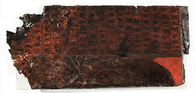 The text on the back of the dressing mirror found in Marquis of Haihun's tombs (Photo/CCTV.com)