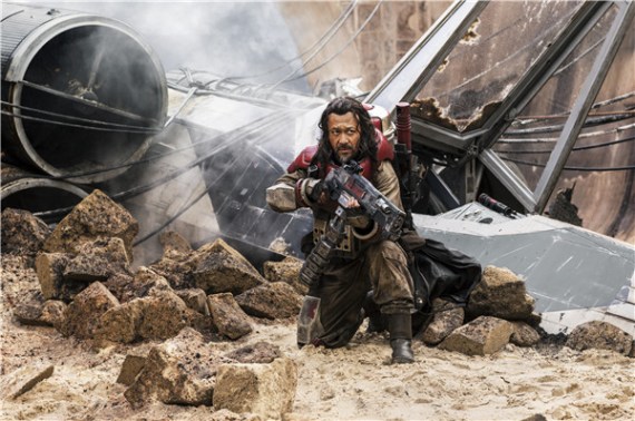 Chinese actor/director Jiang Wen plays the role of Baze Malbus in the latest Star Wars franchise Rogue One: A Star Wars Story. (Photo provided to China Daily)