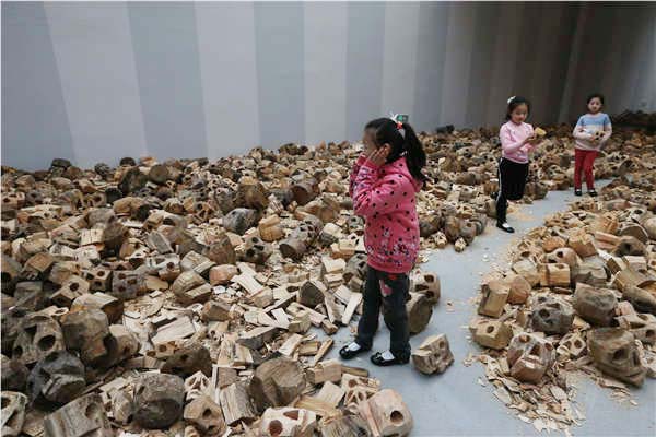 Li Lei is holding his solo show, The Apsara's Flowers, at Minsheng Art Museum Beijing. Photos Provided To China Daily