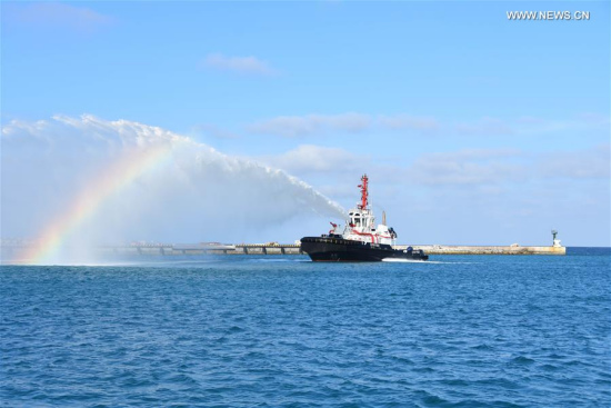 A new ship is seen at a dock in Sansha of south China's Hainan province, Jan. 30, 2017.  (Xinhua/Dai Chao)