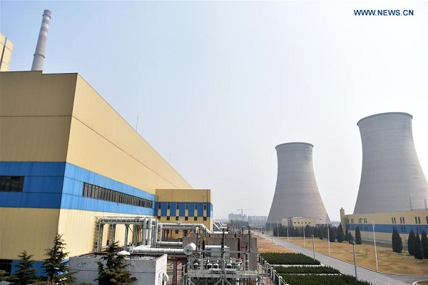 Photo taken on March 18, 2017 shows a scene of China Huaneng Group's Beijing Thermal Power Plant in Chaoyang District of Beijing, capital of China. Coal-fired generating units of the power plant were shut down on Saturday. It marked the proportion of electricity generated in Beijing by clean energy reached 100 percent. (Xinhua/Zhang Chenlin)  