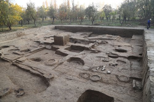Remains of the Mingtepa workshops (Photo/Courtesy of the Central Asian Archaeological Team belonging to the CASS Institute of Archaeology)