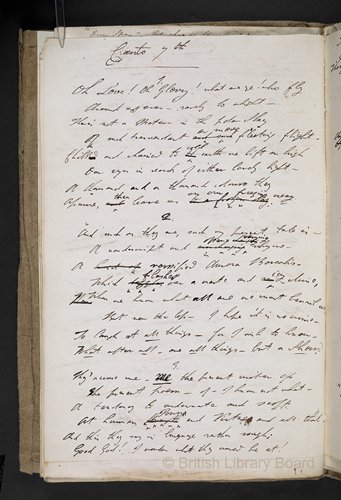 The original manuscript for George Byron's Don Juan (Photo/Courtesy of the British Library Board)