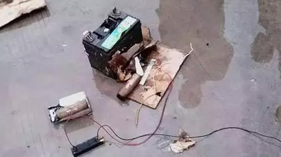 A logistics entrepreneur in Changzhou, east China's Jiangsu Province delivers an incendiary device in the name of his competitor. (Photo/CGTN) 